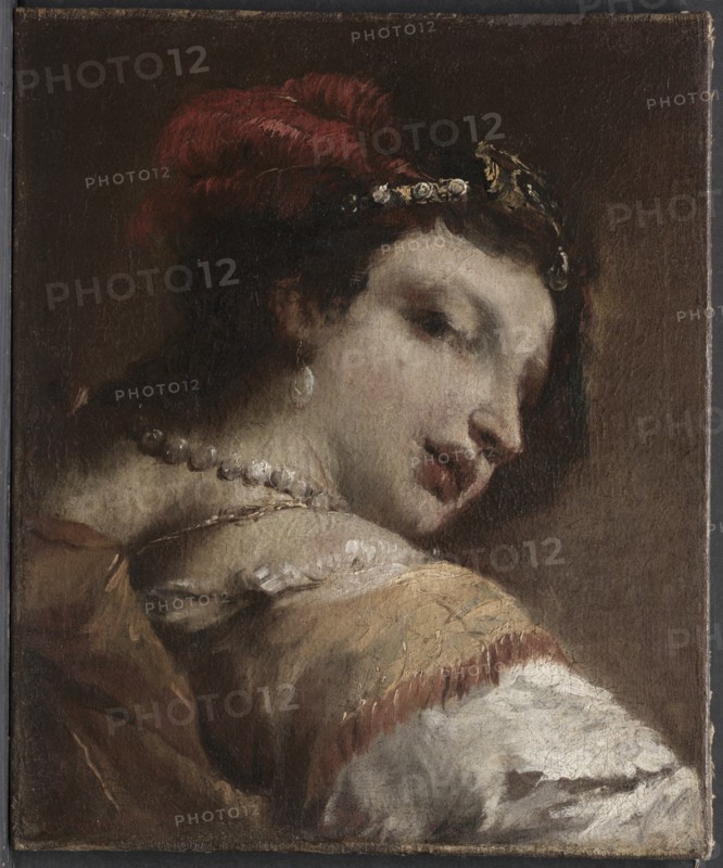 Head of a Woman, c. 1739. Creator: Antonio Guardi (Italian, 1699-1760).