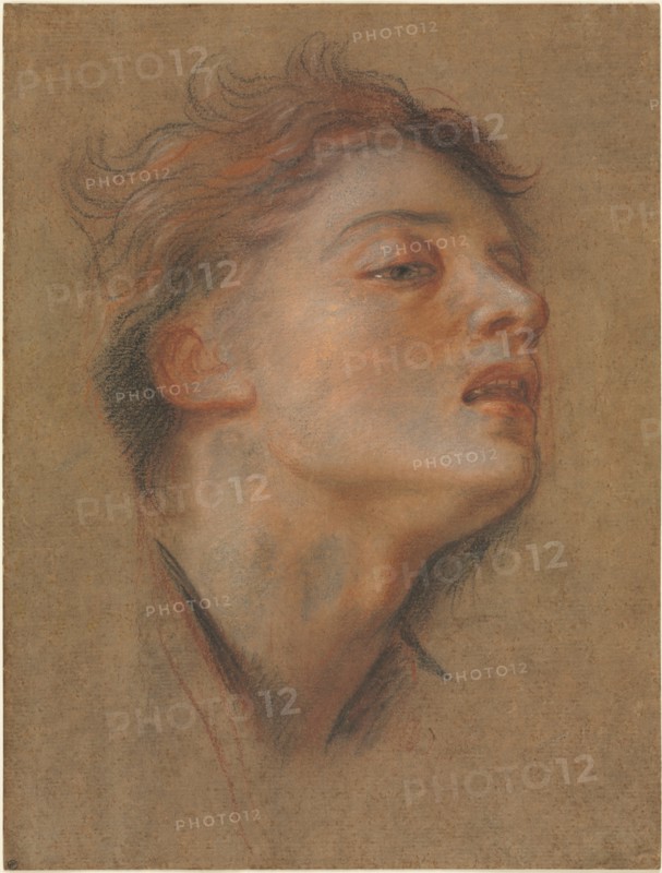 Head of a Young Man, 1715-1717. Creator: Antoine Coypel (French, 1661-1722).
