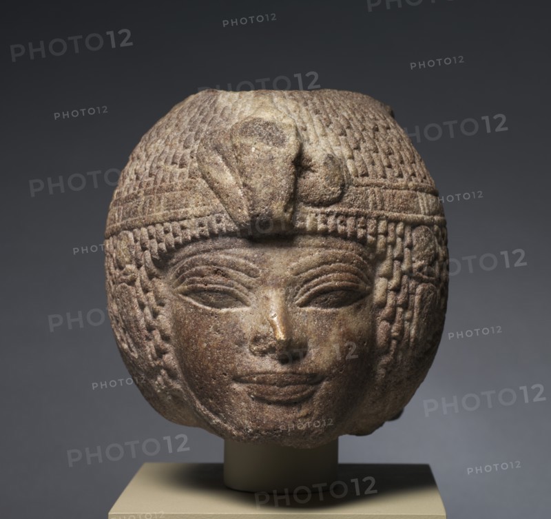 Head of Amenhotep III Wearing the Round Wig, c. 1391-1353 BC. Creator: Unknown.