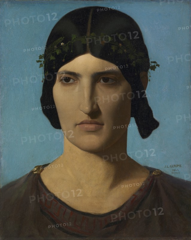 Head of an Italian Woman, 1847-1860. Creator: Jean-Léon Gérôme (French, 1824-1904).