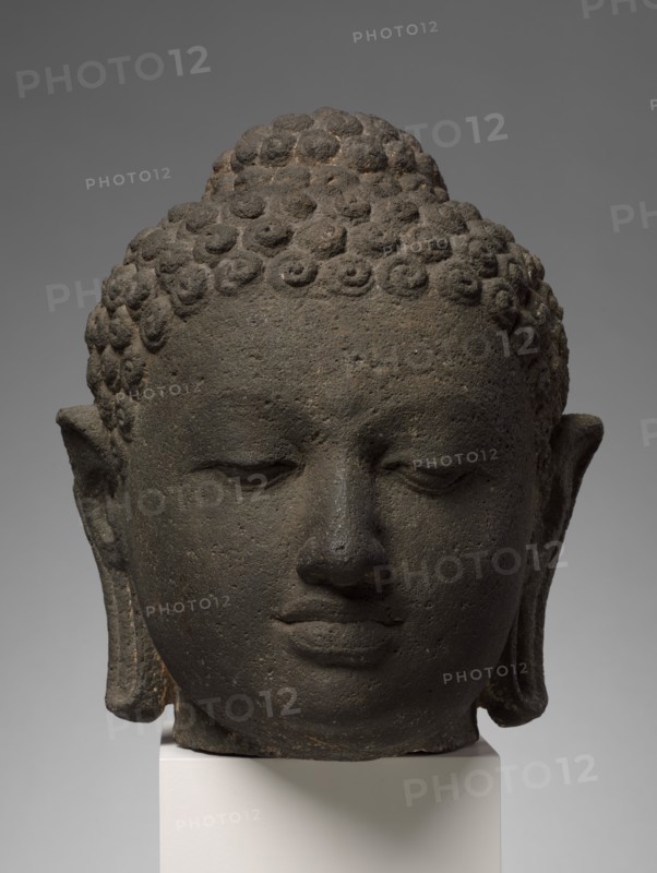 Head of Buddha, early 800s. Creator: Unknown.