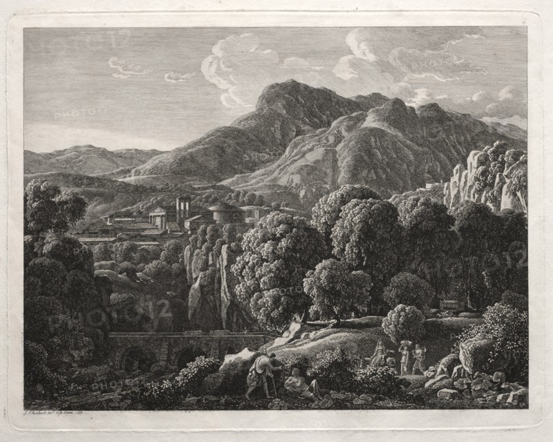 Heroic Landscape: Landscape with Town and River, 1799. Creator: Johann Christian Reinhart (German, 1761-1847).