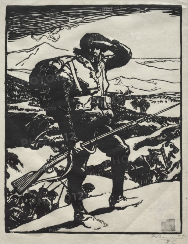 Histoire de la Guerre: Chaseur Alpin. Creator: Auguste Louis Lepère (French, 1849-1918).