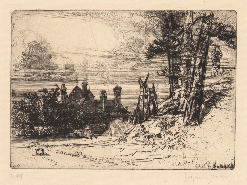 Horsley?s House at Willesley, 1865. Creator: Francis Seymour Haden (British, 1818-1910).
