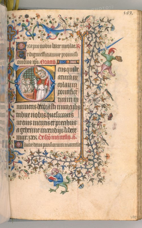 Hours of Charles the Noble, King of Navarre (1361-1425), fol. 2865r, St. Nicholas, c. 1405. Creator: Master of the Brussels Initials and Associates (French).
