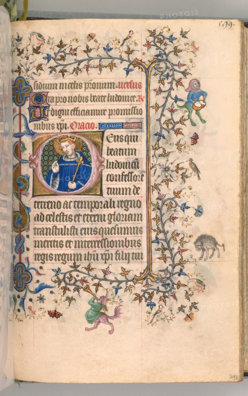 Hours of Charles the Noble, King of Navarre (1361-1425), fol. 291v, St. Louis, c. 1405. Creator: Master of the Brussels Initials and Associates (French).