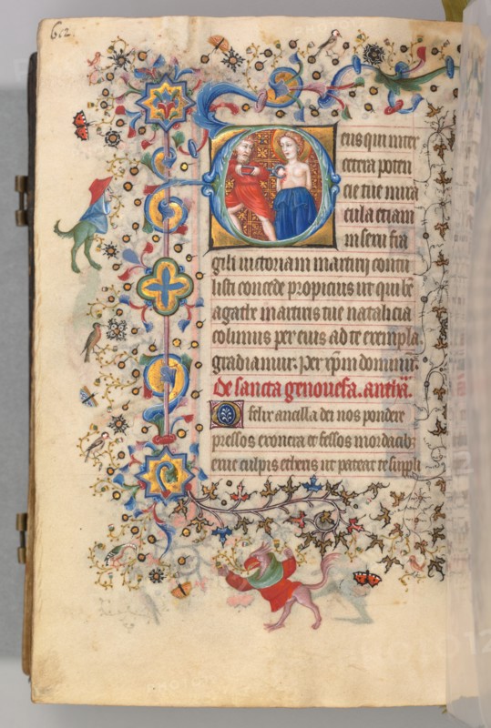 Hours of Charles the Noble, King of Navarre (1361-1425), fol. 300v, St. Agatha, c. 1405. Creator: Master of the Brussels Initials and Associates (French).