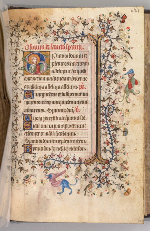 Hours of Charles the Noble, King of Navarre (1361-1425), fol. 307r, Bust of Christ, c. 1405. Creator: Master of the Brussels Initials and Associates (French).