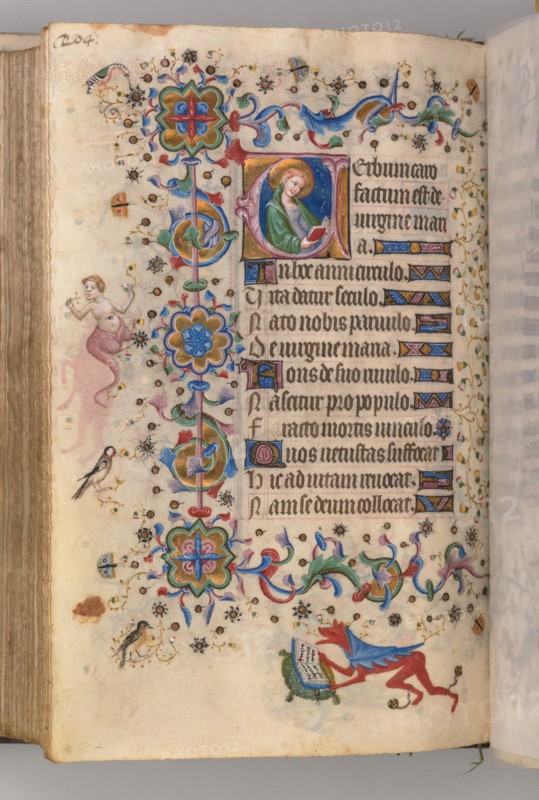 Hours of Charles the Noble, King of Navarre (1361-1425): fol. 102v, Text, c. 1405. Creator: Master of the Brussels Initials and Associates (French).