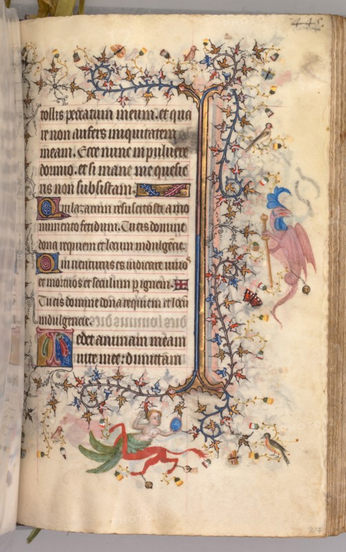Hours of Charles the Noble, King of Navarre (1361-1425): fol. 217r, Text, c. 1405. Creator: Master of the Brussels Initials and Associates (French).
