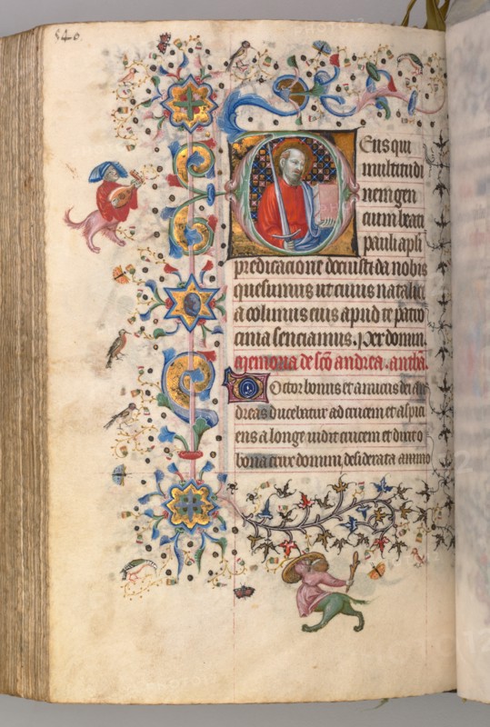Hours of Charles the Noble, King of Navarre (1361-1425): fol. 264v, St. Paul, c. 1405. Creator: Master of the Brussels Initials and Associates (French).