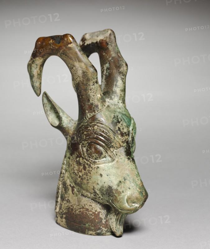 Ibex-Head Ornament, c. 525-450 BC. Creator: Unknown.