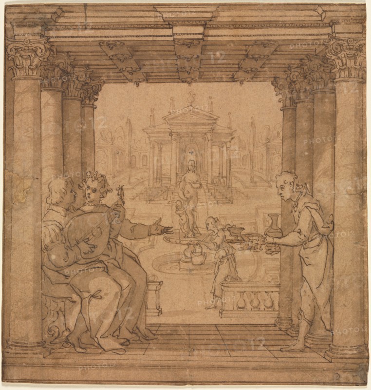 Illustration from Torquato Tasso's Gerusalemme Liberata, 1586-1590. Creator: Bernardo Castello (Italian, 1557-1629).
