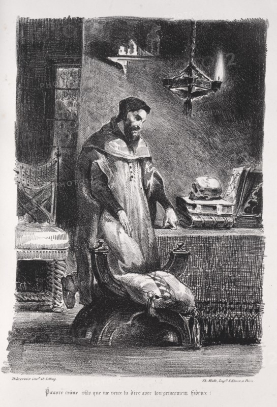 Illustrations for Faust: Faust in his dressing-room, 1828. Creator: Eugène Delacroix (French, 1798-1863); Chez Ch. Motte, Éditeur, distributed by Chez Sautelet, Libraire.