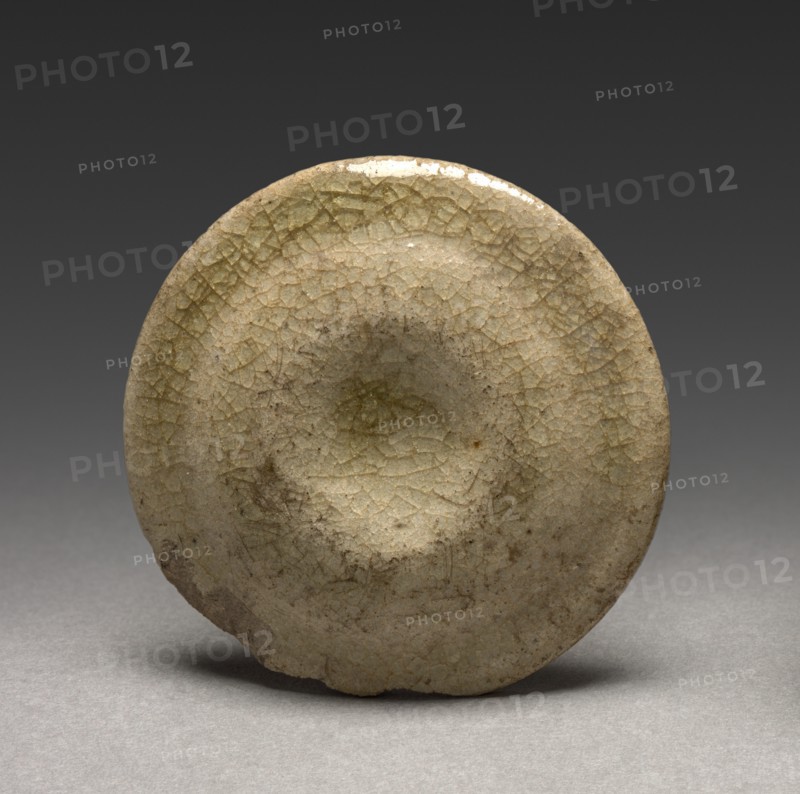 Incense Box (lid): Seto Ware, 1200s-1300s. Creator: Unknown.