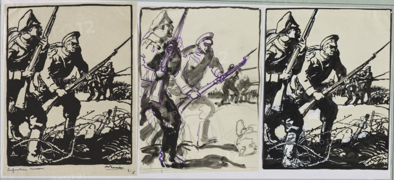 Infanterie russe, 1914. Creator: Auguste Louis Lepère (French, 1849-1918).