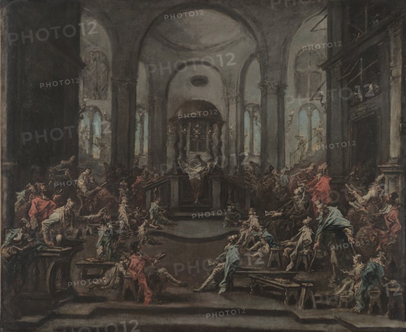 Interior of a Synagogue, c. 1725-1735. Creator: Alessandro Magnasco (Italian, 1667-1749).