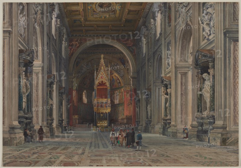 Interior of San Giovanni in Laterano, Rome, c. 1896. Creator: Martino del Don (Italian).