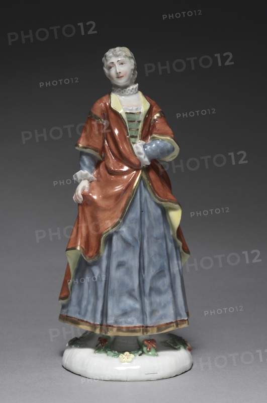 Italian Comedy Figure: Isabella, c. 1753. Creator: Fürstenberg Porcelain Factory (German); Simon Feilner (German, 1798).