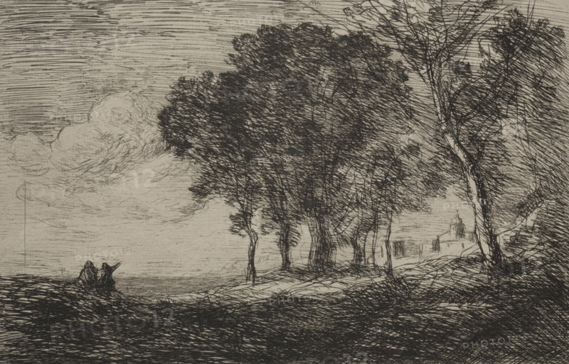 Italian Landscape, c. 1865. Creator: Jean Baptiste Camille Corot (French, 1796-1875).