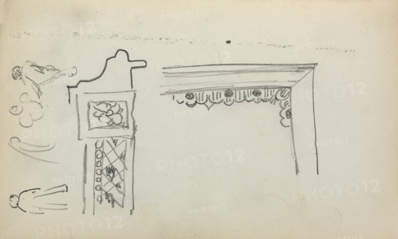 Italian Sketchbook: Architectural Details and Figures (page 199), 1898-1899. Creator: Maurice Prendergast (American, 1858-1924).