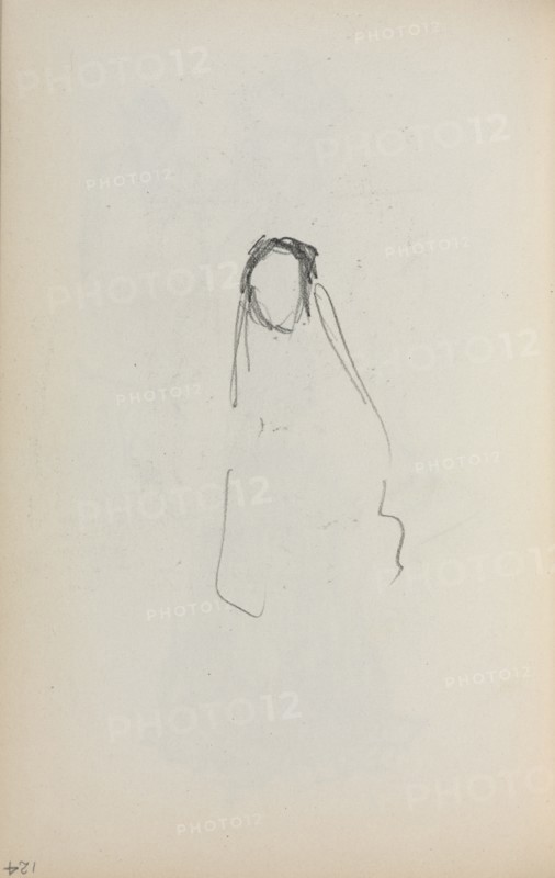 Italian Sketchbook: Figure (page 124), 1898-1899. Creator: Maurice Prendergast (American, 1858-1924).
