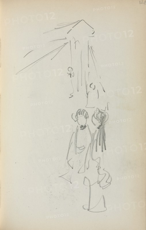 Italian Sketchbook: Figures (page 128), 1898-1899. Creator: Maurice Prendergast (American, 1858-1924).
