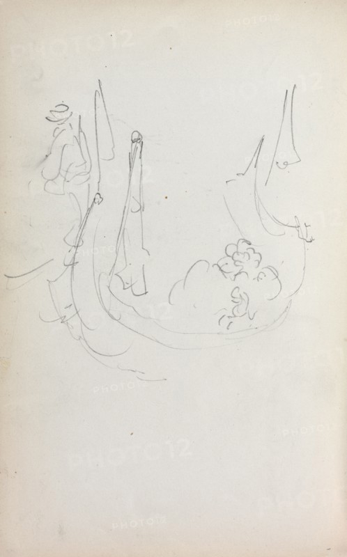 Italian Sketchbook: Gondola (page 35), 1898-1899. Creator: Maurice Prendergast (American, 1858-1924).