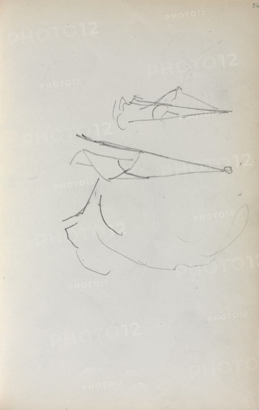 Italian Sketchbook: Sails (page 36), 1898-1899. Creator: Maurice Prendergast (American, 1858-1924).