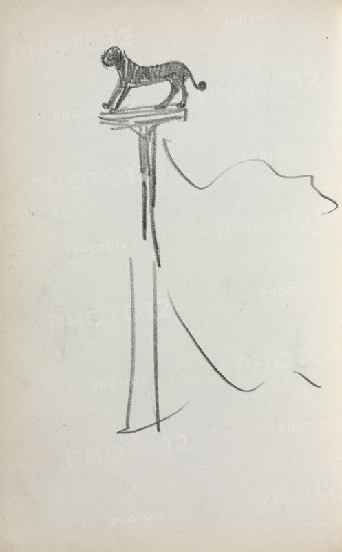 Italian Sketchbook: San Marco Lion (?) (page 39), 1898-1899. Creator: Maurice Prendergast (American, 1858-1924).