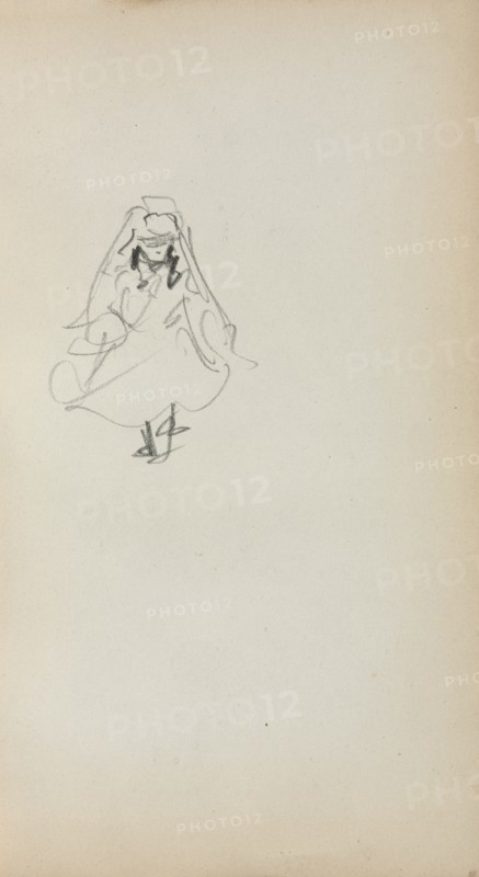 Italian Sketchbook: Standing Girl (page 257), 1898-1899. Creator: Maurice Prendergast (American, 1858-1924).