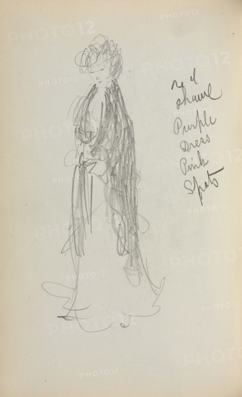 Italian Sketchbook: Standing Woman with Shawl (page 53), 1898-1899. Creator: Maurice Prendergast (American, 1858-1924).
