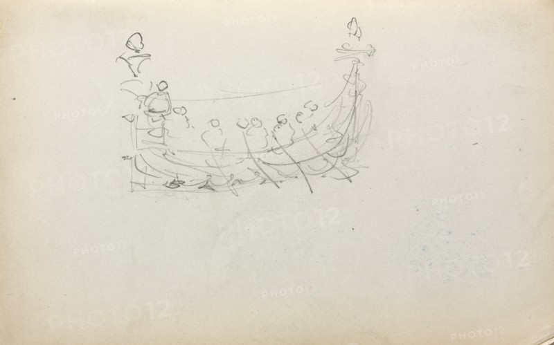 Italian Sketchbook: Venetian Boat (page 29), 1898-1899. Creator: Maurice Prendergast (American, 1858-1924).