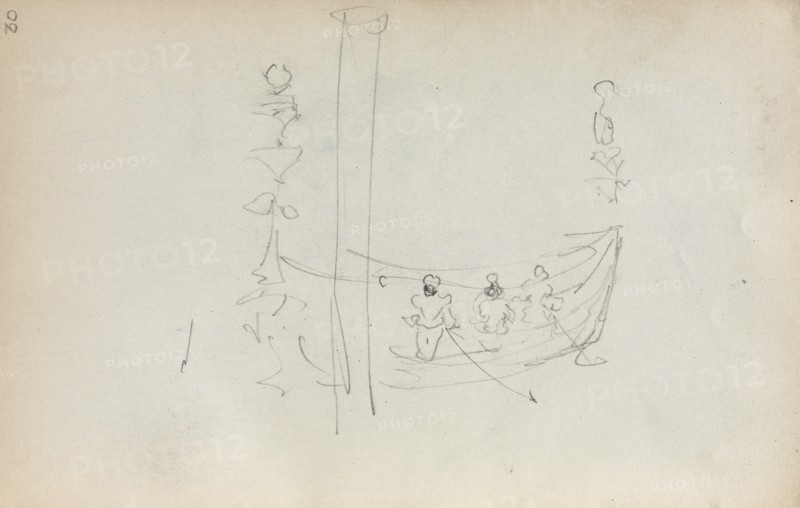 Italian Sketchbook: Venetian Boat (page 30), 1898-1899. Creator: Maurice Prendergast (American, 1858-1924).