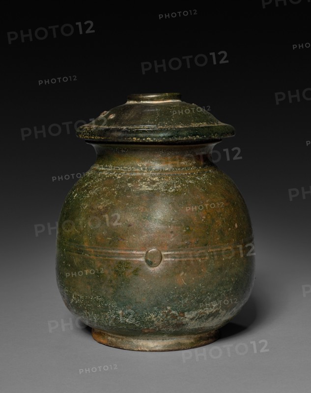 Jar with Cover, 206 BC - AD 220. Creator: Unknown.