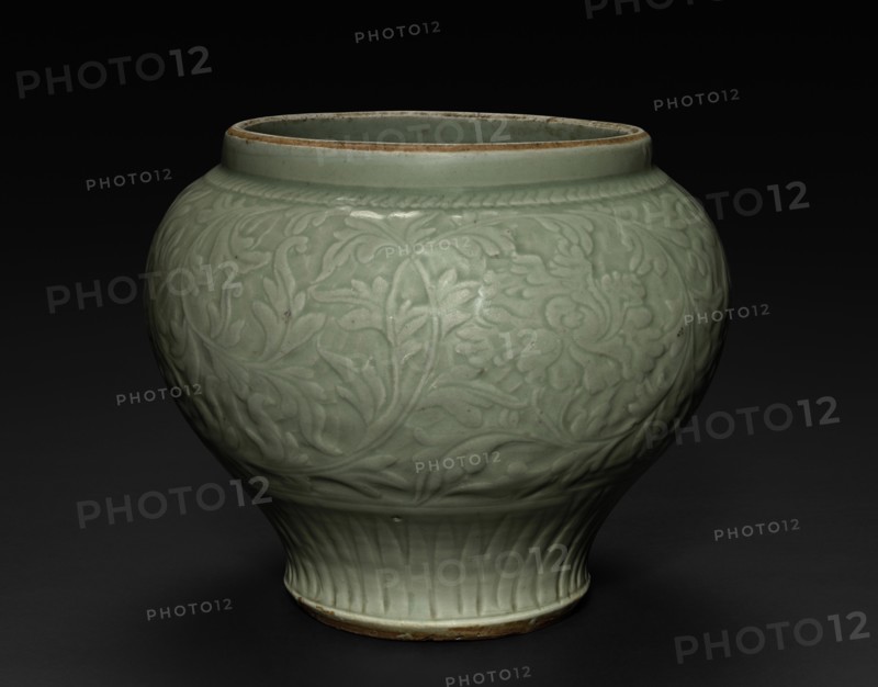 Jar: Celadon Ware, Ming dynasty (1368-1644). Creator: Unknown.