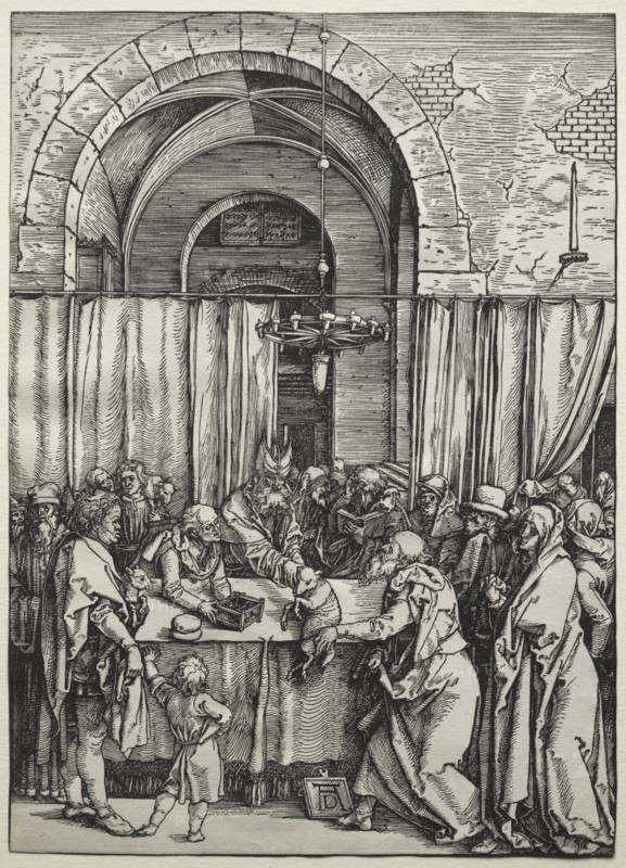 Joachim's Offering Rejected by the High Priest, c. 1504-1505. Creator: Albrecht Dürer (German, 1471-1528).