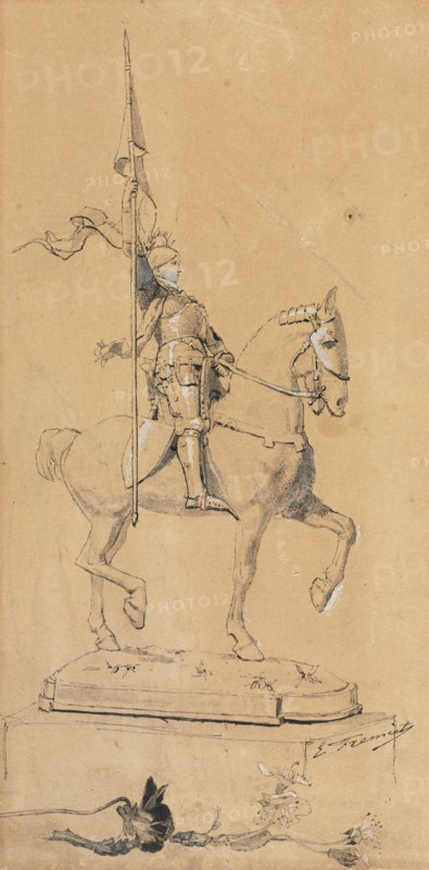 Joan of Arc on Horseback, c. 1889-1899. Creator: Emmanuel Fremiet (French, 1824-1910).