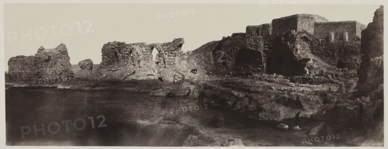 Kaalat el Athlit, Syria, View from the Seaside, 1859. Creator: Louis de Clercq (French, 1836-1901).