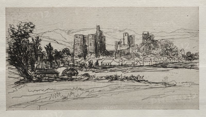 Kidwelly Castle. Creator: Francis Seymour Haden (British, 1818-1910).