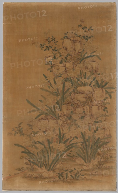 Ko Ssu Panel: Rocks and Narcissus, 1700s - 1800s. Creator: Unknown.