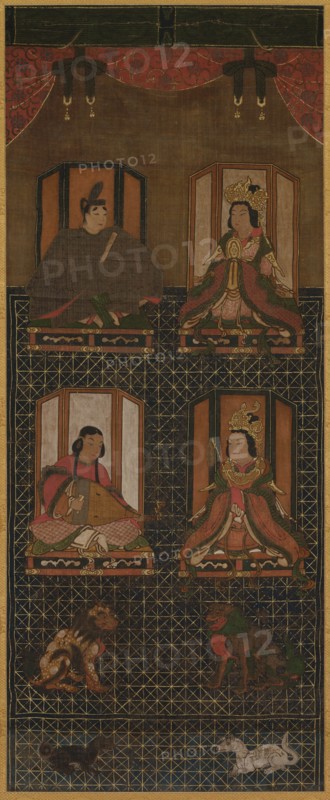 Koya Myojin (Mandala of the Four Deities of Mt. Koya), 16th century. Creator: Unknown.