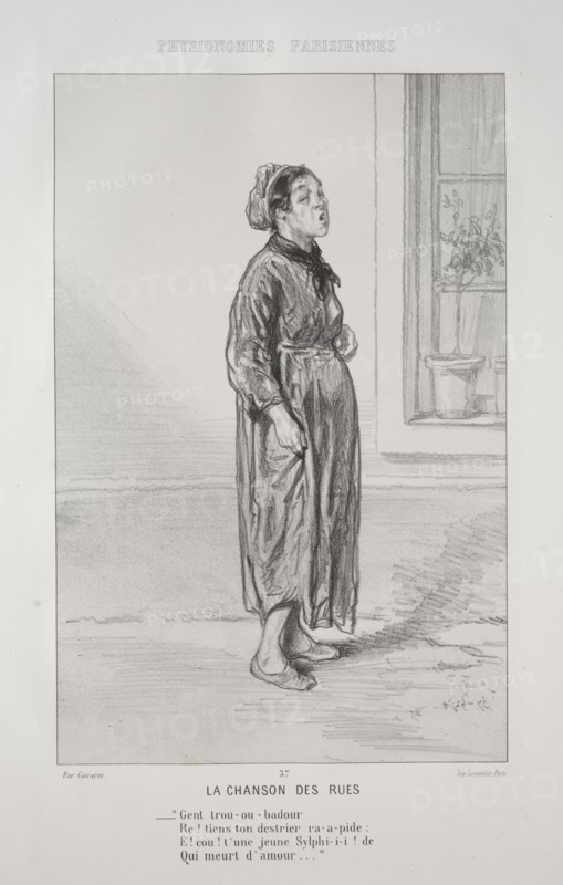 La Chanson des Rues. Creator: Paul Gavarni (French, 1804-1866).