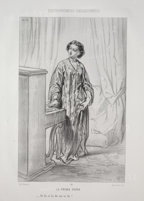 La Prima Dona. Creator: Paul Gavarni (French, 1804-1866).