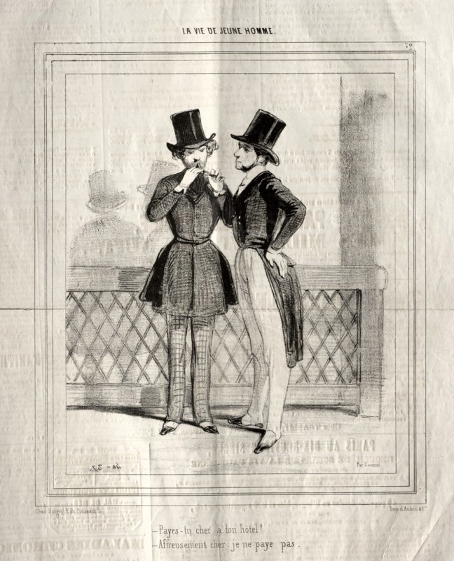 La Vie de Jeune Homme, 1842. Creator: Paul Gavarni (French, 1804-1866).
