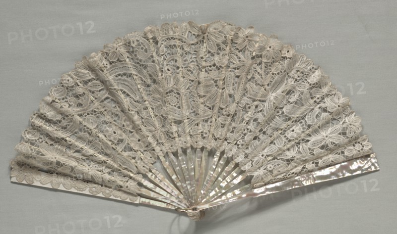 Lace Fan, c. 1860. Creator: Unknown.