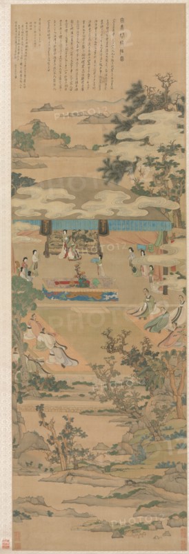 Lady Xuanwen Giving Instruction on the Rites of Zhou, 1638. Creator: Chen Hongshou (Chinese, 1598/99-1652).