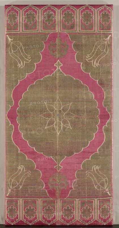 Lampas silk cushion cover, early 1600s. Creator: Unknown.