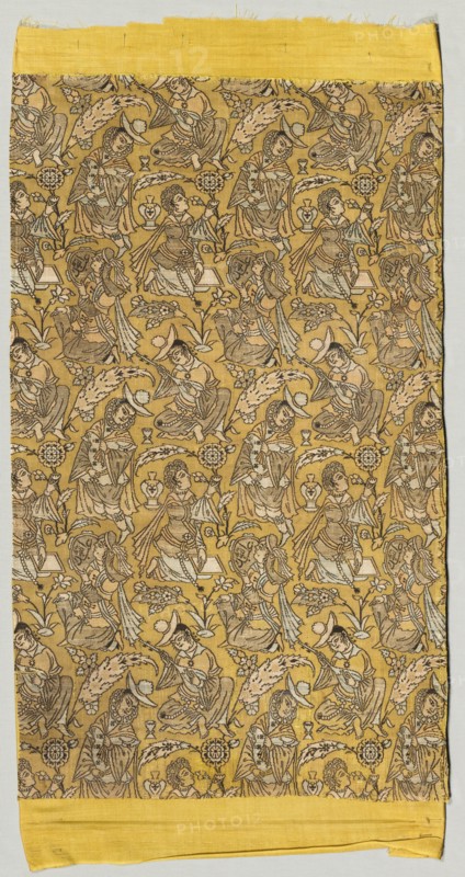 Lampas with dancers and musicians, 1600-1650. Creator: Unknown.