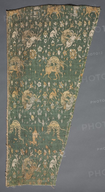 Lampas with scenes of wild animals, 1500s. Creator: Unknown.